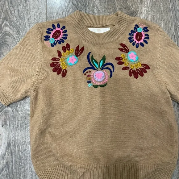 GREAT CONDITION LA Double J Cropped Knit Top - Picture 2 of 5